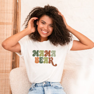 Beary Cute Woodland Mama Bear Baby Shower T-Shirt