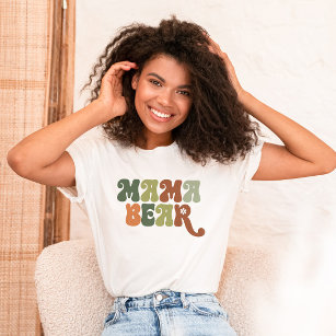 Beary Cute Woodland Mama Bear Baby Shower T-Shirt