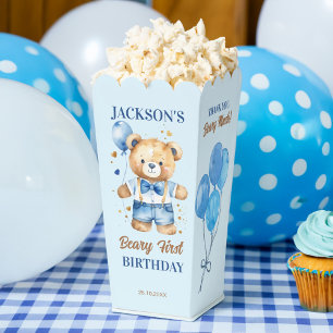 Beary first birthday favour teddy bear personalise favour box