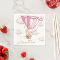 Beary First Birthday Teddy Bear Hot Air Balloon