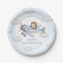 Beary First Teddy Bear Plane Birthday
