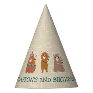 Beary Fun Bear Birthday Party Hat