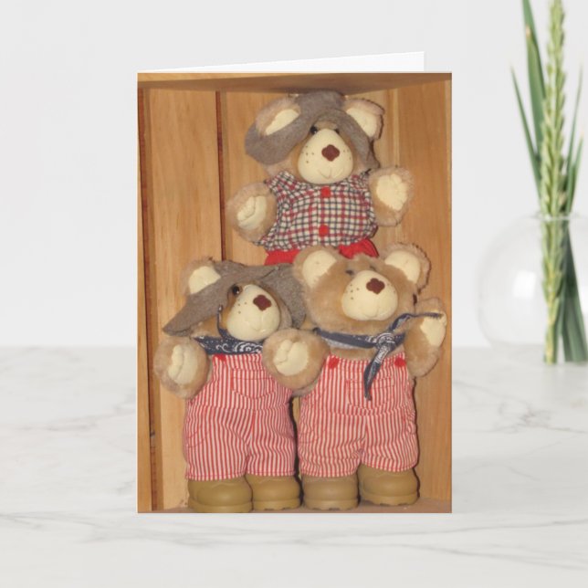Beary Happy Birthday Card (Front)