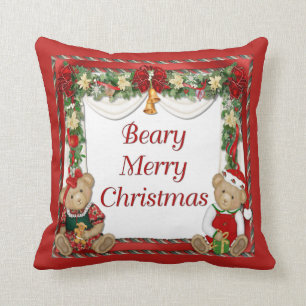 Beary Merry Christmas Cushion