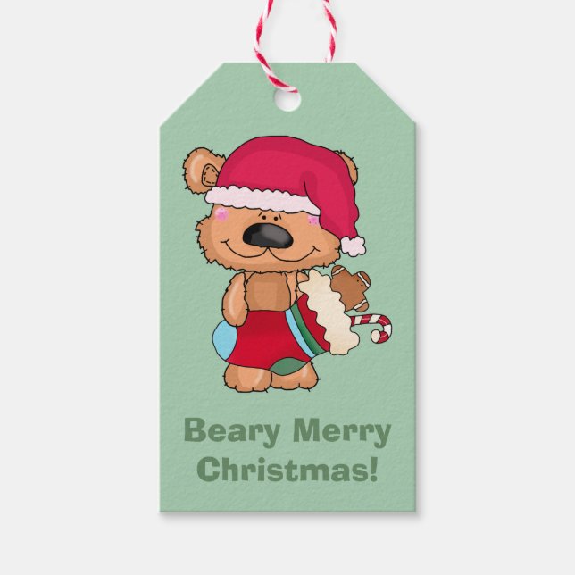Beary Merry Christmas Gift Tags (Front)
