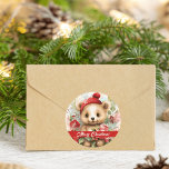 Beary Merry Christmas Sticker<br><div class="desc">Bring a little holiday cheer wherever you go with the Beary Merry Christmas Sticker! • Printed on high-quality, acid-free paper for long-lasting use • Vibrant full-colour, full-bleed printing that pops • Scratch-resistant front, easy peel-and-stick back • Available in matte or glossy finish to suit your style • Large (3" x...</div>