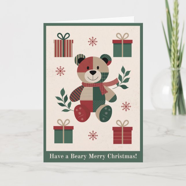 Beary Merry Holiday Card (Front)