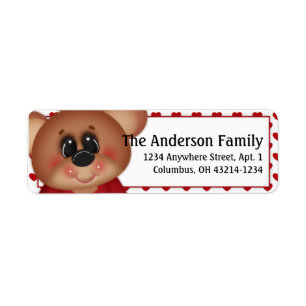 Beary Much Valentine's Day Address Labels d4