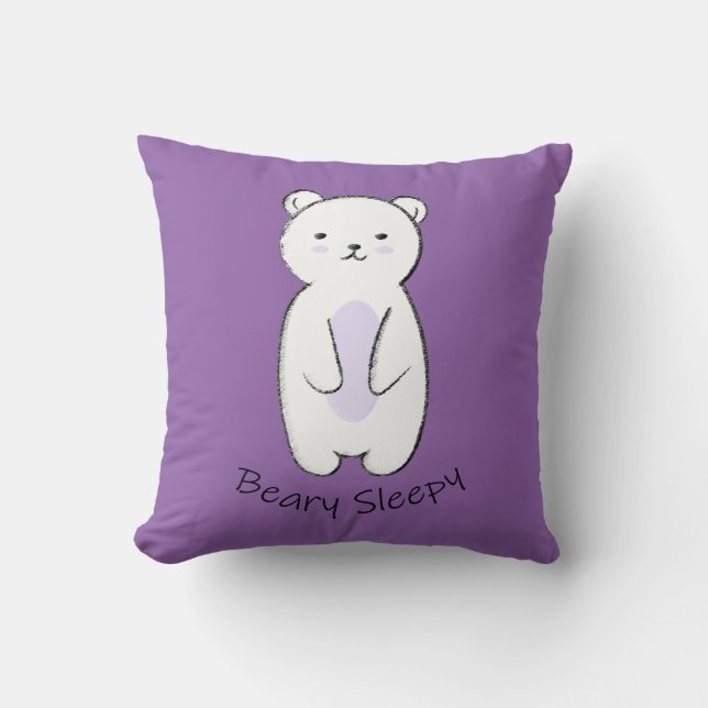 Beary Sleepy Bear Cushion (Front)