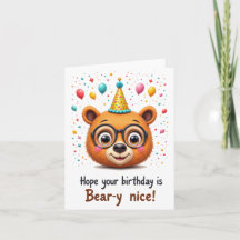 Beary Special Birthday - Cute Bear Card
