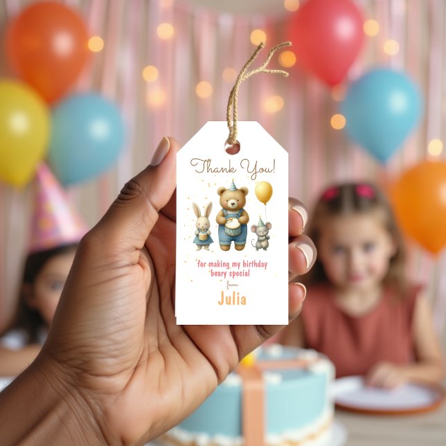 Beary Special Birthday Party Gift Tags (Cute and Adorable Beary Special Birthday Party Gift Tags)