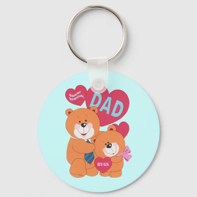 Beary Special Dad Key Ring (Front)