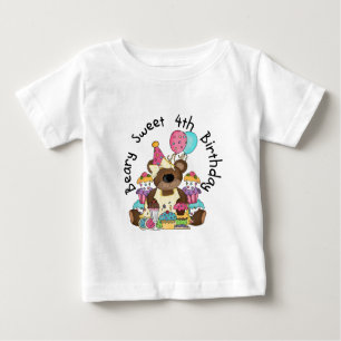 Beary Sweet 4th Birthday Baby T-Shirt