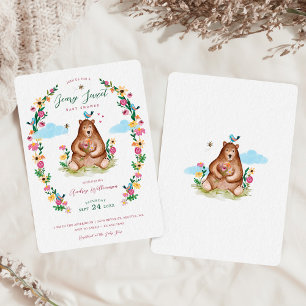 Beary Sweet Baby Shower Invitation