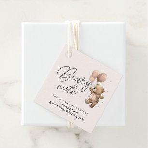 Beary Sweet Baby Shower Party Thank You For Coming Favour Tags