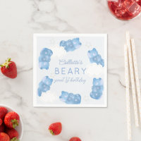 Beary Sweet Blue Gummy Bear Boy Birthday