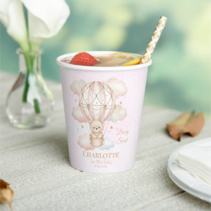 Beary Sweet Hot Air Balloon 1st Birthday Paper Cups