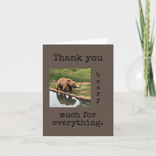 Beary thankful appreciation greeting card