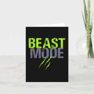 Beast Activated Mode On Funny Fitness Workout Gym  Card