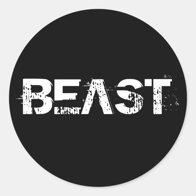 BEAST CLASSIC ROUND STICKER (Front)