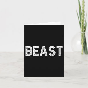 Beast Cool Men's Gym Workout Sport Muscle Bodybuil Card