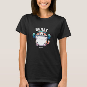 Beast Fat Cute Cat Funny Men Training Women Gym T-Shirt