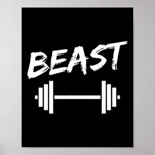 Beast Father Son Fitness Bodybuilding Matching Poster