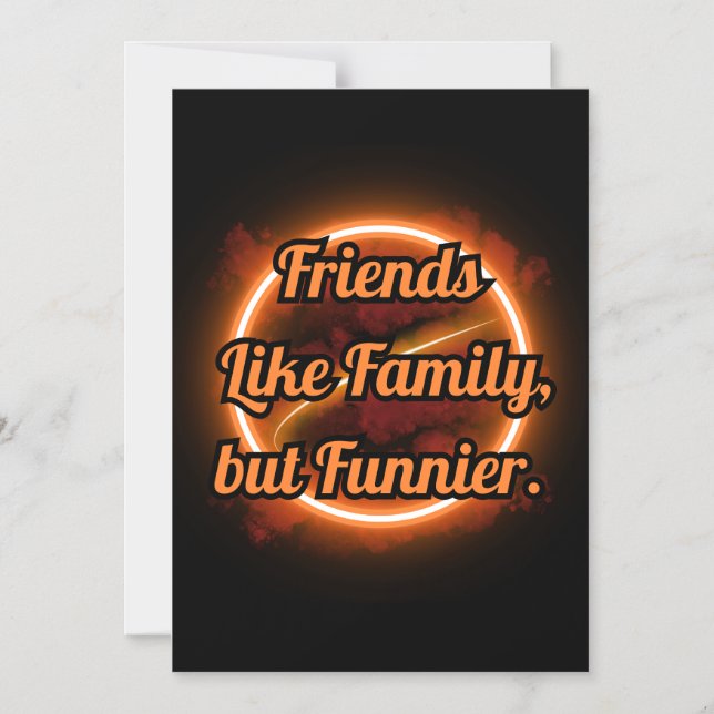 BEAST FRIENDS, FRIENDSHIP, FRIENDS LIKE FAMILY MAGNETIC INVITATION (Front)