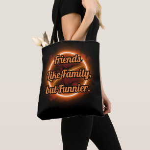 BEAST FRIENDS, FRIENDSHIP, FRIENDS LIKE FAMILY TOTE BAG