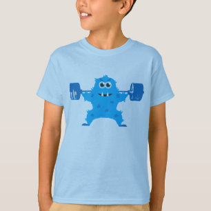 Beast Mode - Cute Monster Lifting Weights T-Shirt