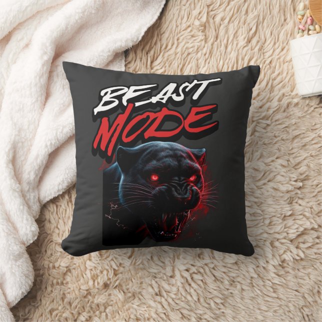 Beast Mode Fierce Panther Cushion (Blanket)