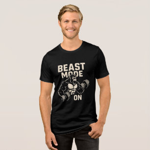 Beast Mode On Gorilla Gym Motivation Tri-Blend Shirt