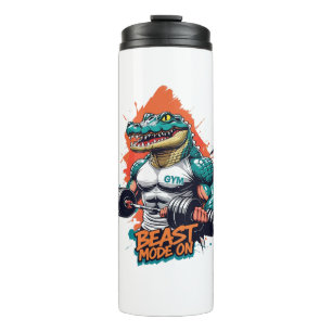 Beast Mode On Graffiti Crocodile Gym Thermal Tumbler
