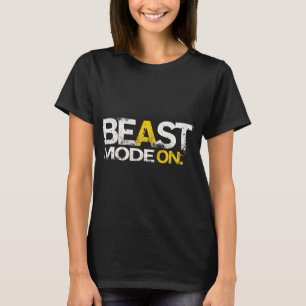 Beast Mode On – Motivational Gym & Gaming Design  T-Shirt