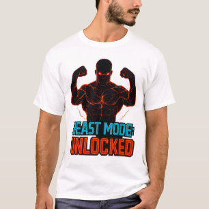 Beast Mode Unlocked Power Gym Motivational Tshirt