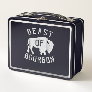 Beast Of Bourbon Drinking Whiskey Metal Lunch Box
