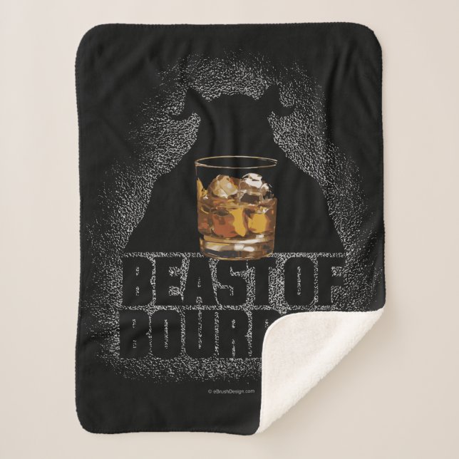 Beast Of Bourbon Sherpa Blanket (Front)