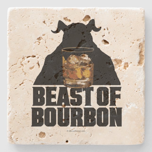 Beast Of Bourbon Stone Coaster (Front)
