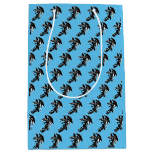 Beast of The Night Dragon Sky Blue Medium Gift Bag