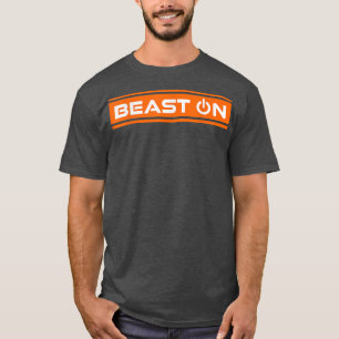 Beast On Orange Gym Fitness Workout Gym Saying Mot T-Shirt