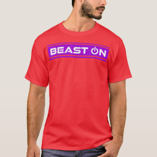 Beast On Purple Gym Fitness Workout Gym Saying Mot T-Shirt