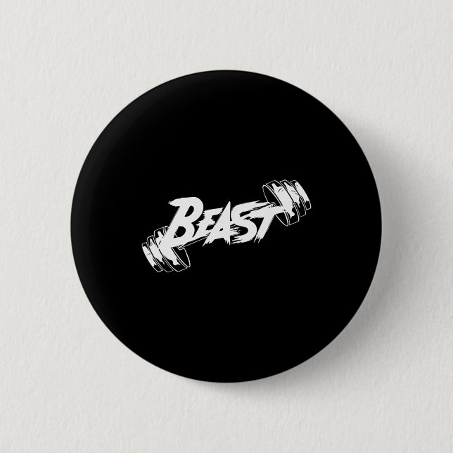 Beast Performance Motivation Graphic  6 Cm Round Badge (Front)