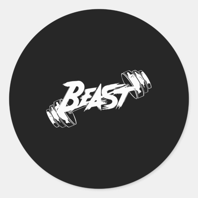 Beast Performance Motivation Graphic  Classic Round Sticker (Front)