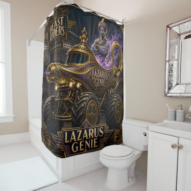 Beast riders/Lazarus Genie/second shower curtain (In Situ)