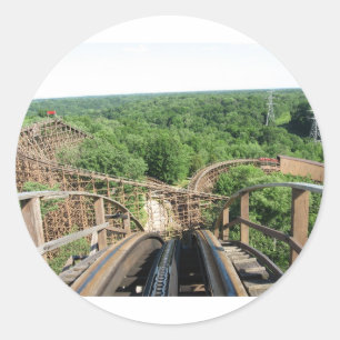 Beast Roller Coaster at Kings Island Classic Round Sticker