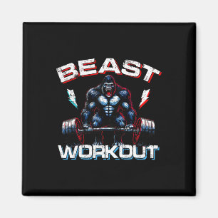 Beast Silverback Deadlift Gym Jokes Gorilla Workou Magnet