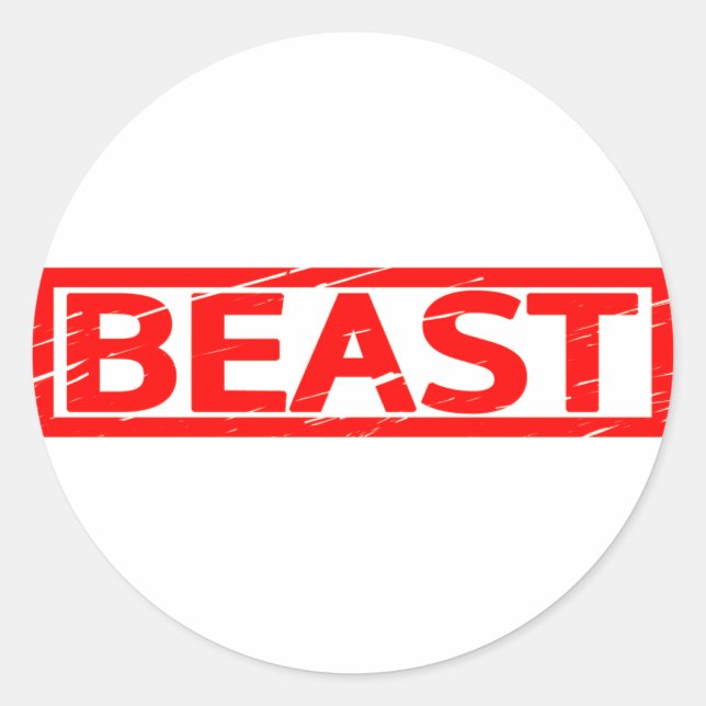 Beast Stamp Classic Round Sticker (Front)