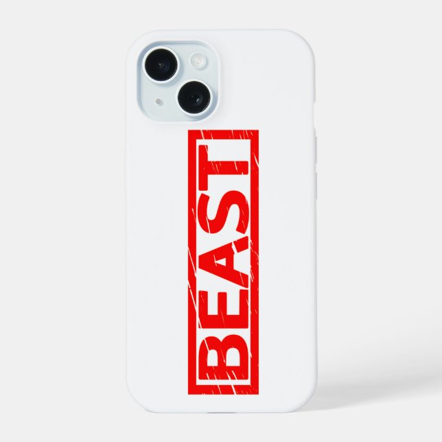 Beast Stamp iPhone 15 Case (Back)
