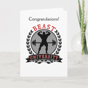 Beast University Bodybuilding Congratulations Card
