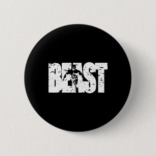 Beast Workout Clothes Gym Activewear Fitness Yoga. 6 Cm Round Badge